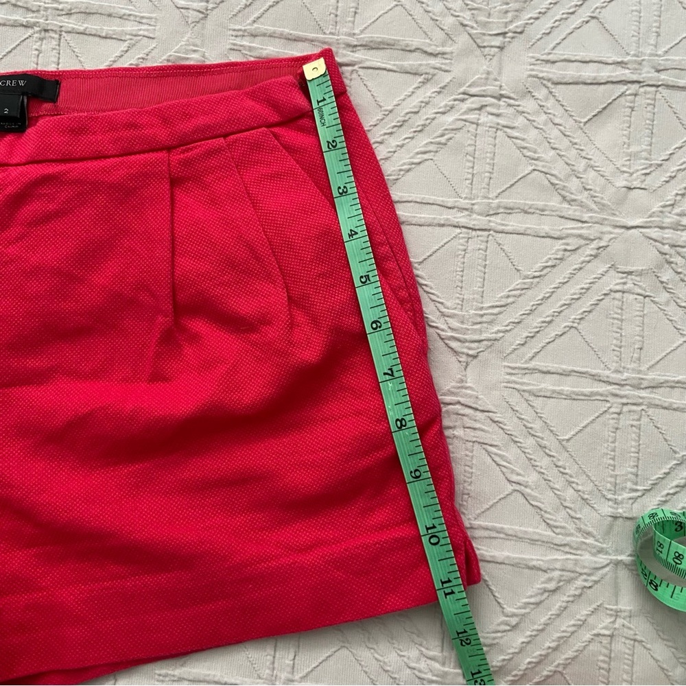 J. Crew High Waist Shorts in Vibrant Red - Picture 7 of 9